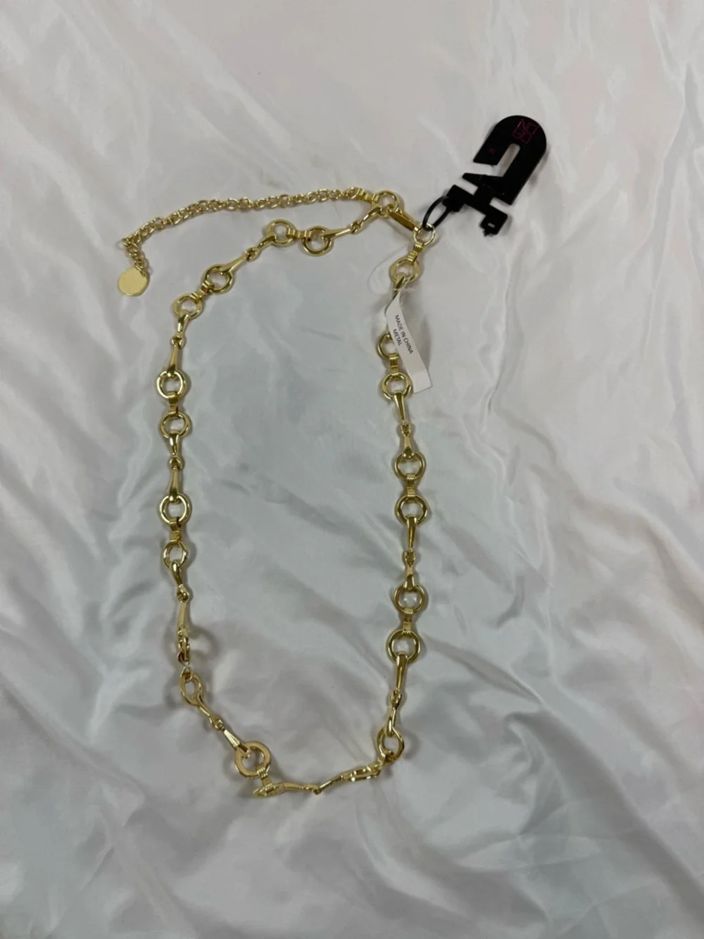 NOBO Chunky Gold Tone Chain Necklace Statement Link Adjustable NEW